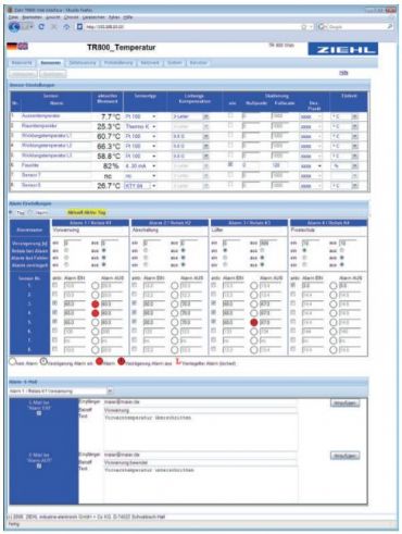 TR800Web, 8 Analog Giri�li �l��m-Kay�t-Raporlama R�lesi
